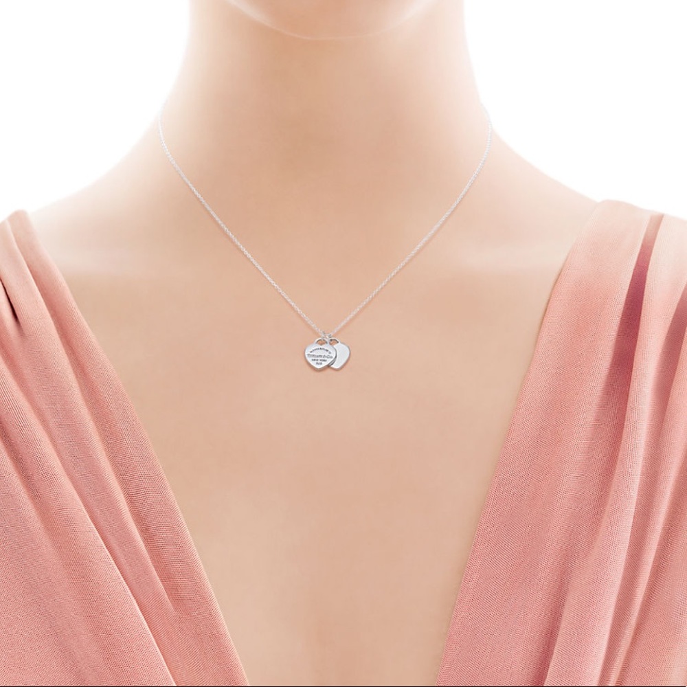 Authentic Return to Tiffany duo of hearts necklace